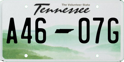 TN license plate A4607G
