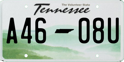 TN license plate A4608U