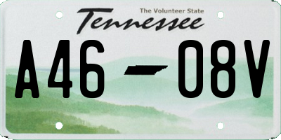 TN license plate A4608V