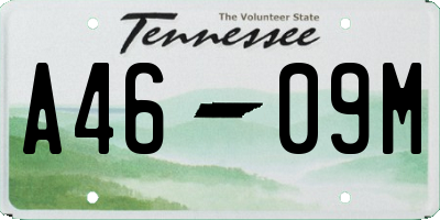 TN license plate A4609M