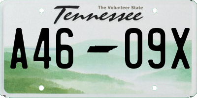 TN license plate A4609X