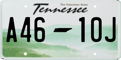 TN license plate A4610J
