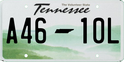TN license plate A4610L