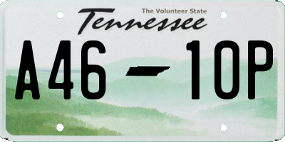 TN license plate A4610P