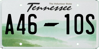 TN license plate A4610S