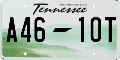 TN license plate A4610T
