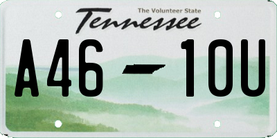 TN license plate A4610U