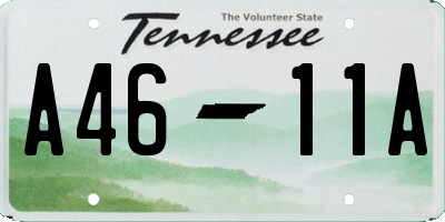 TN license plate A4611A