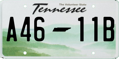 TN license plate A4611B