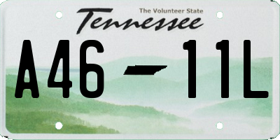 TN license plate A4611L
