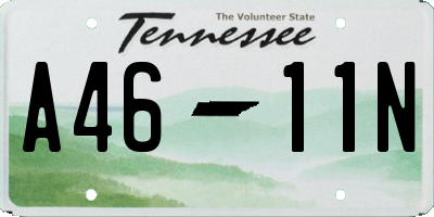 TN license plate A4611N