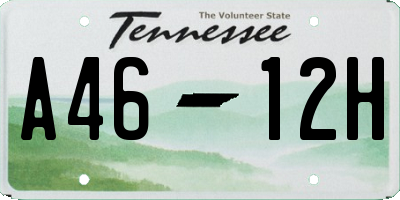 TN license plate A4612H