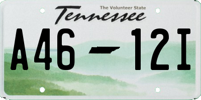 TN license plate A4612I