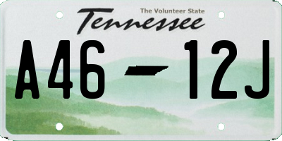 TN license plate A4612J