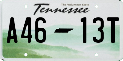 TN license plate A4613T