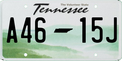 TN license plate A4615J
