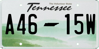 TN license plate A4615W