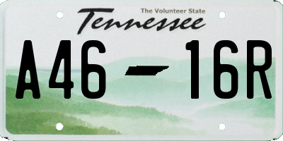 TN license plate A4616R