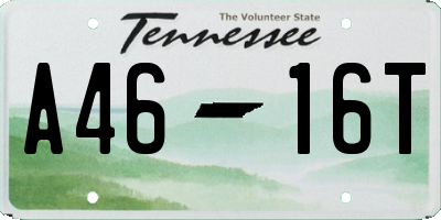 TN license plate A4616T