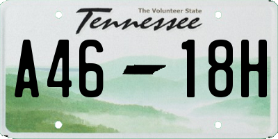 TN license plate A4618H