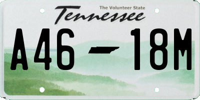 TN license plate A4618M