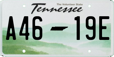 TN license plate A4619E