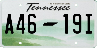 TN license plate A4619I