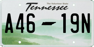 TN license plate A4619N