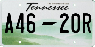 TN license plate A4620R