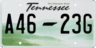 TN license plate A4623G