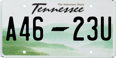 TN license plate A4623U