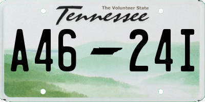 TN license plate A4624I
