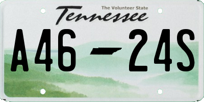 TN license plate A4624S