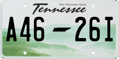 TN license plate A4626I