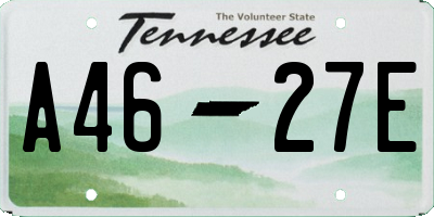 TN license plate A4627E