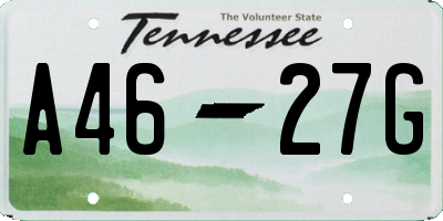 TN license plate A4627G