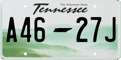 TN license plate A4627J