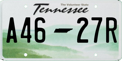 TN license plate A4627R