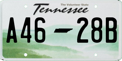 TN license plate A4628B