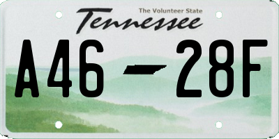 TN license plate A4628F