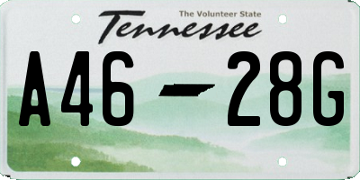 TN license plate A4628G