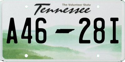 TN license plate A4628I