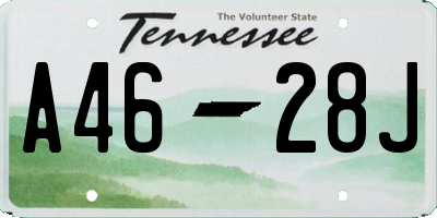 TN license plate A4628J