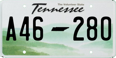 TN license plate A4628O