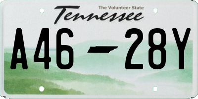 TN license plate A4628Y