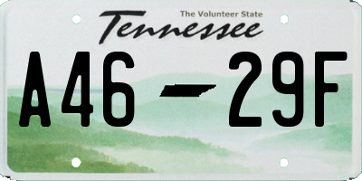 TN license plate A4629F