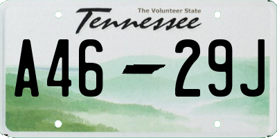 TN license plate A4629J