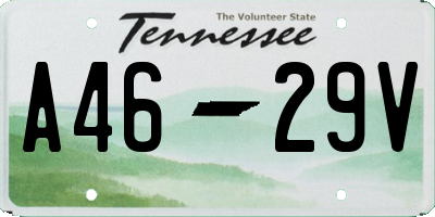 TN license plate A4629V