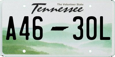 TN license plate A4630L