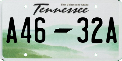 TN license plate A4632A